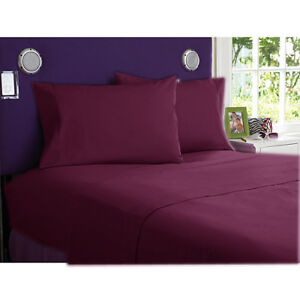 1000 TC EGYPTIAN COTTON COMPLETE BEDDING COLLECTION IN ALL SETS & WINE COLOR