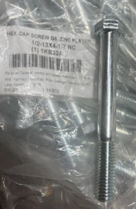 (25) Hex Head 1/2-13 x 4-1/2 Grade 5 Bolts Zinc Plated Cap Screws, SAE J429 - Picture 1 of 5
