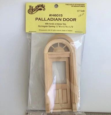 Dollhouse Miniature Half Scale 1:24 Houseworks #H 6015 Palladian Door - Image 1 of 4