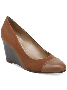 GIANI BERNINI Womens Brown Vincentt Almond Toe Wedge Slip On Pumps Shoes 5 M - Picture 1 of 11