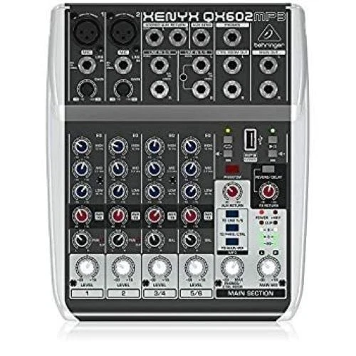 Behringer XENYX QX602MP3 Premium 6-Input 2-Bus Analog Mixer Musical Instruments - Image 1 of 1