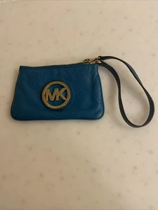 Michael Kors Armband türkis Leder goldfarben Monogramm - Bild 1 von 11