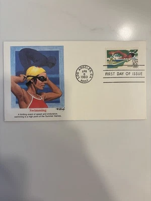 “Swimming” 1983 United States Stamp First Day Of Issue Cover - Image 1 of 4