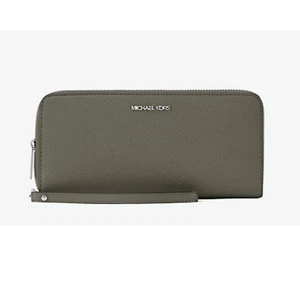 Michael Kors Outlet Large Pebbled Leather Continental Wallet 35F7STVE7L-Olive - Bild 1 von 10