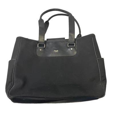 Bolso de Mano Fossil Negro Clásico 1954 Nylon Hombro 2 Bolsillos con Asa Forrado Guepardo Foto 1 de 4