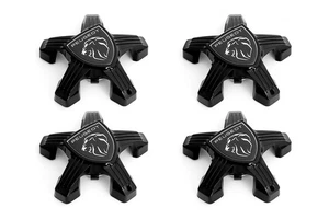 Lega Calotta Centrale Ruota Hub Set 4 Per Peugeot 408 Nero Coperchi 98366785XK - Foto 1 di 12