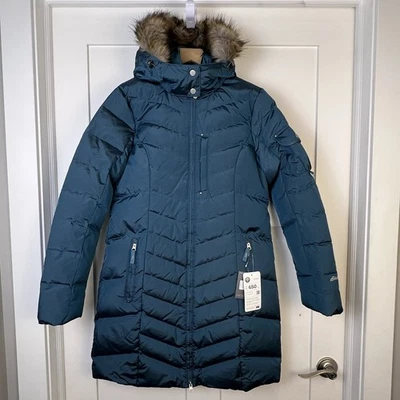 Parka con capucha para mujer Eddie Bauer 2020 Sun Valley 650 talla mediana azul $299 nueva con etiquetas Foto 1 de 4