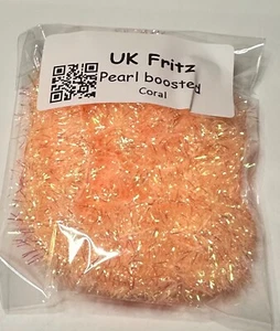 pearl boosted 15mm chenille fritz - fly tying materials - Coral 2mtr - Picture 1 of 1