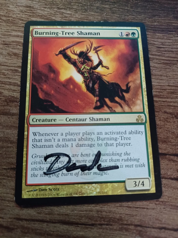 Burning-Tree Shaman Guildpact Signed by Dan Scott MTG Magic the Gathering - Image 1 of 1