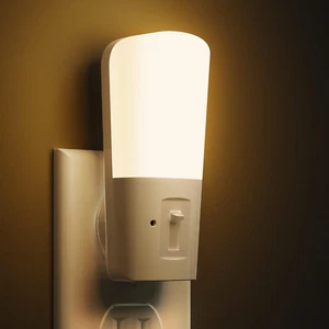 LED Dimmable Night Light 2 Pack, Plug-In with Dusk to Dawn Sensor, Soft White - Picture 1 of 12