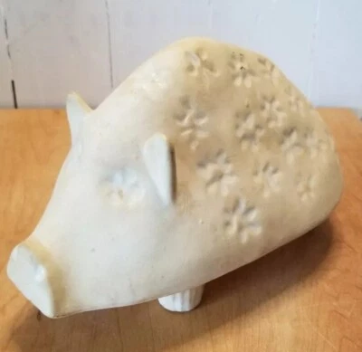 Pig Coin Bank David Gil Studio Bennington Potters Floral MCM 1960 - Image 1 of 4