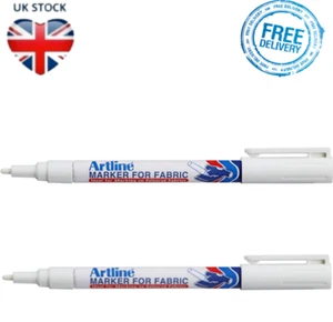 White Marker Laundry Pen Deep Fabric Permanent ForClothes Shoes Water Based 2Pcs - Picture 1 of 3