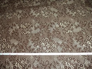 BROWN LACE PRINT - 9 YARDS - SOLD BY THE YARD - 50" WIDTH - Picture 1 of 1