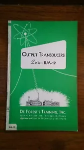 Vintage De Forest's Training Inc Lesson RJA-19 Output Transducers - Picture 1 of 7
