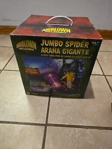 Gemmy 8 Foot Jumbo Spider Halloween Airblown Inflatable Lighted Indoor & Outdoor - Picture 1 of 20