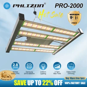 Phlizon Pro-2000 240 W LED Grow Light lampada per piante a spettro completo per tenda 70 x 70 cm - Foto 1 di 12
