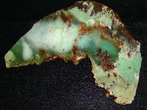 Chrome Chalcedony  slab 6 5/8 " x  4 "- rough-cabbing--display - Picture 1 of 3
