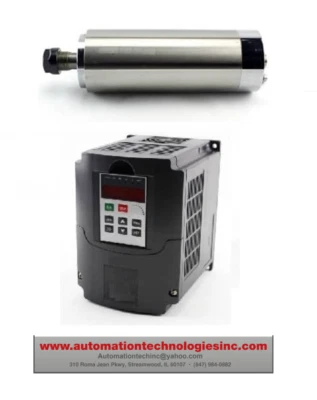 110 VAC 2.2KW VFD Spindle Inverter 110VAC Input With 2.2KW Water Cooled Spindle - Image 1 of 4