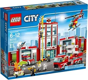 LEGO City 60110 - La Caserne des Pompiers - Jeu de Construction - 919 Pièces - Imagen 1 de 4