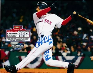 ORLANDO CABRERA BOSTON RED SOX 2004 WS CHAMPS ACTION SIGNED 8x10 - Picture 1 of 1