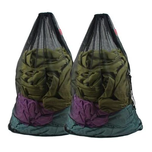 2 Pack 24x36 Inch Large Mesh Laundry Bags with Drawstring for Dirty Clothes - Picture 1 of 6