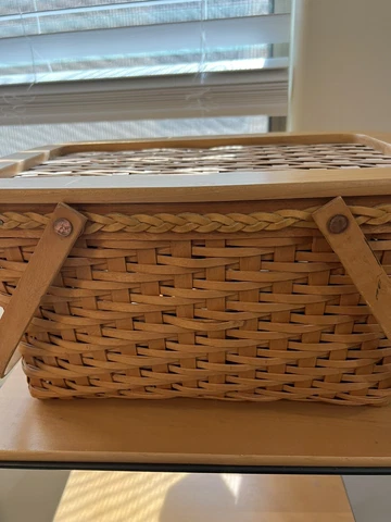 Longaberger 2000 Dave’s Founder’s Basket With Lid Cover