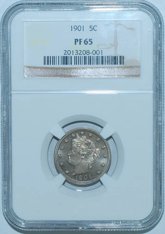 1901 NGC PR65 Liberty V Nickel Cover