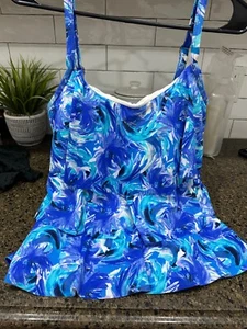 kim rogers large swimsuit top with ruffles - Picture 1 of 5