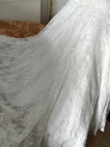 Charlotte Balbier white  Lace  Wedding Dress  Flare Skirt  Size 12 X Display - Picture 1 of 12