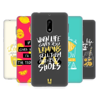 FUNDA DE GEL SUAVE HEAD CASE DESIGNS LIFE AND LEMONS PARA TELÉFONOS NOKIA 1 Foto 1 de 4