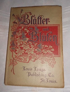 Vtg German Book Blatter und Bluten Band 29 Lange Publishing St Louis Illustrated - Bild 1 von 2