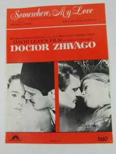 Partitura antigua 1966 ""Doctor Zhivago"" ""somewhere, my love"" - película de David Leans - Imagen 1 de 4