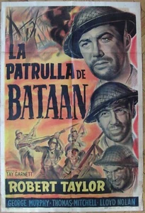1943 BATAAN Robert Taylor WWII 1SH MOVIE POSTER Rare ED. Different ART - Picture 1 of 5