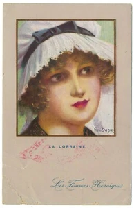Emile Dupuis La Lorraine Mujeres Arte Heroico Primera Guerra Mundial Campo Oficina de Correos Censor - Imagen 1 de 2