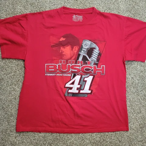 Kurt Busch Stewart #41 Haas Racing Chase Authentics T-shirt Size XL Cover