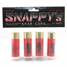 Snappys 12 Calibre Escopeta Snap Tapas PREMIUM de ALTA Latón 4 Pack-Rojo