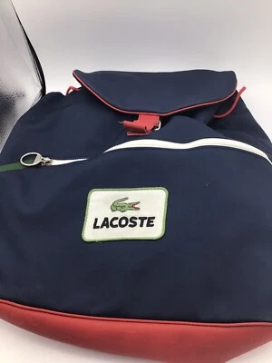 Mochila unisex Lacoste bloqueo de color parche azul logotipo bordado cocodrilo Foto 1 de 3