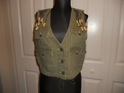 NUEVO CON ETIQUETAS CHALECO DE PESCA DENIM & SUPPLY RALPH LAUREN EN OLIVA TALLAS XS, S Foto 1 de 2