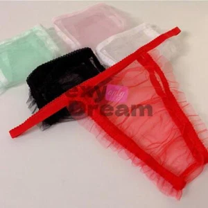 2x Herren Sexy Transparent Netz Tanga G String T Rücken Niedrige Taille Slips Unterwäsche Set Chic - Bild 1 von 21