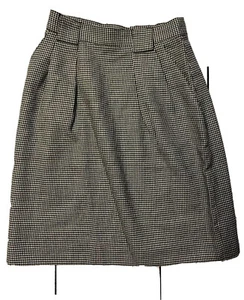 VINTAGE DAVID BROOKS BLACK PLEATED SKIRT 6 LINED POCKETS USA Pure Wool - Bild 1 von 6