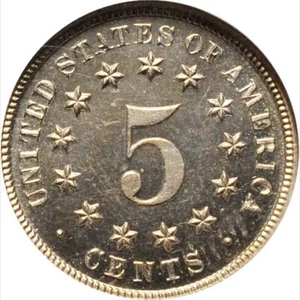 1871 NGC PR65 CAMEO 5c Underrated Date Shield Nickel - Picture 1 of 6
