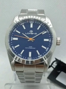 OROLOGIO UOMO LORENZ GLAM QUADRANTE BLU CASSA ACCIAIO OPACO 41mm CORONA A VITE - Imagen 1 de 10