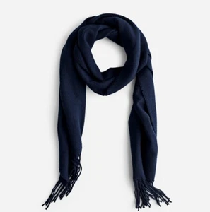 Bufanda de lana Madewell Dark Nightfall azul marino nueva con etiquetas - Imagen 1 de 6