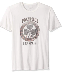 Camiseta gráfica de club de póquer Lucky Brand para hombre, pequeña, malvavisco - Imagen 1 de 7