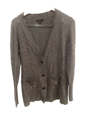 Cárdigan para mujer Banana Republic tejido jaspeado gris pelo de conejo/mezcla de algodón talla L Foto 1 de 4