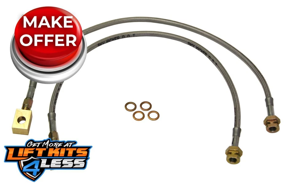 Skyjacker FBL40 Stainless Steel Brake Line Front for 1979-82 Jeep Wagoneer Base - Image 1 of 2