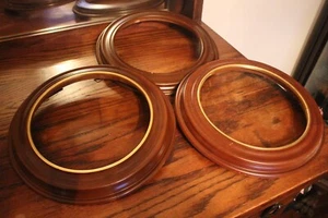 Lot of 3 Vintage Wood Plate Frame Holder Van Hygan & Smythe One CS94 & Two CS93 - Picture 1 of 18