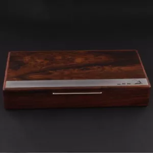 Caja de madera, plata con incrustaciones. Trineo Groenlandia/perro. De colección. HECHO EN DINAMARCA. década de 1960. - Imagen 1 de 7