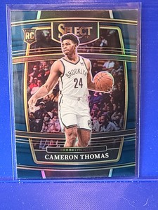 Cameron Thomas 2021-22 Select Blue Prizm Concourse Rookie #21 Nets