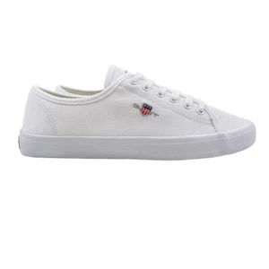 GANT Women's White Lace Up Sneakers Trainers Shoes Size EUR 37 UK 4 US 6 - Picture 1 of 17